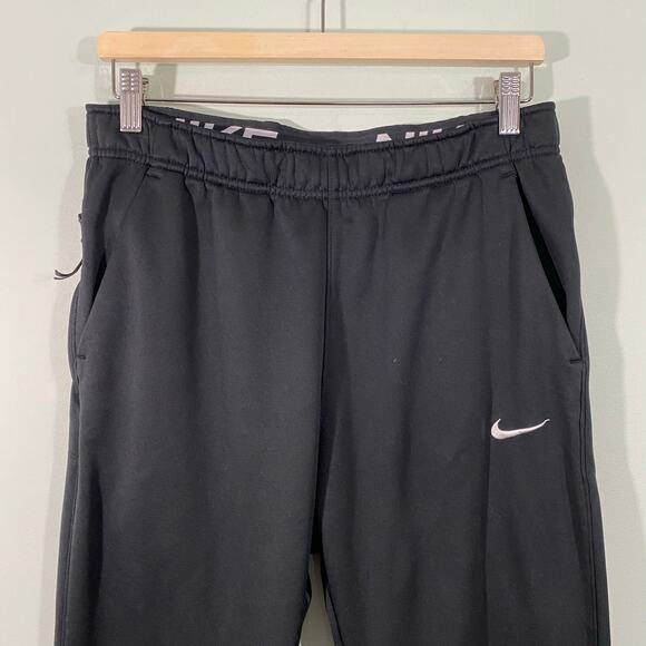 Nike Men Black Therma FIT Open Hem Straight Leg Fitness Pants Size M #DQ4856-010 - Picture 2 of 8